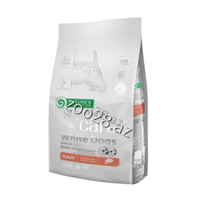 Natures Protection White Dogs Adult С Лососем - Собаки | Zoo28.az