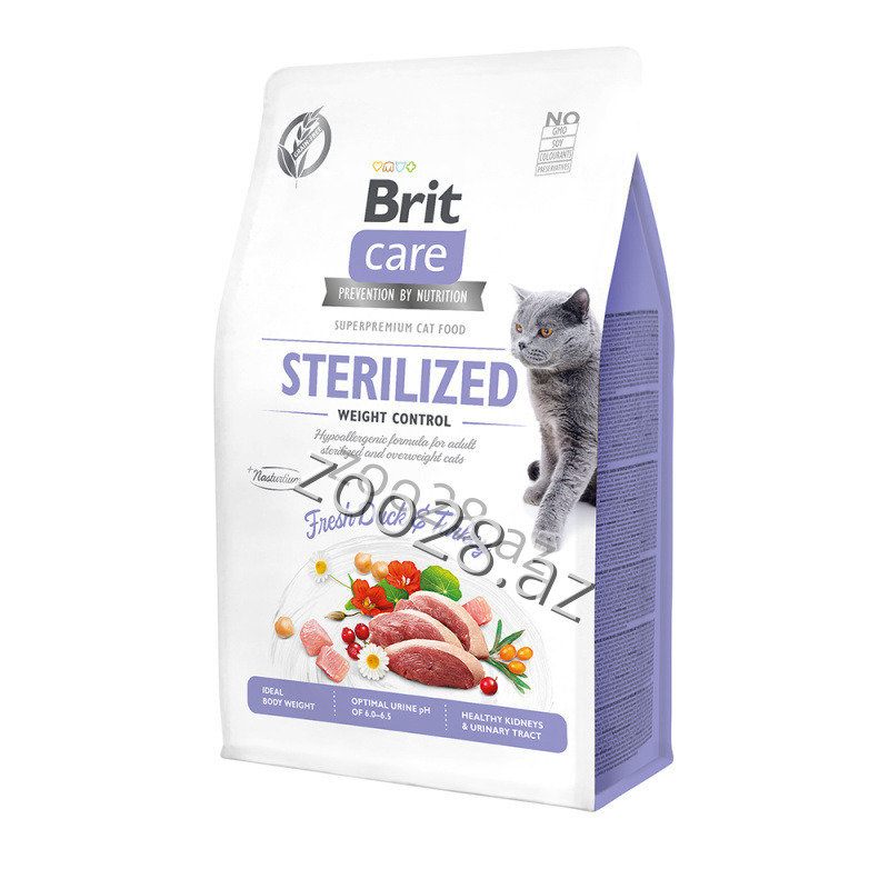 Brit Care Superpremium Cat Sterilized with Duck and Turkey Meat - Cats | Zoo28.az