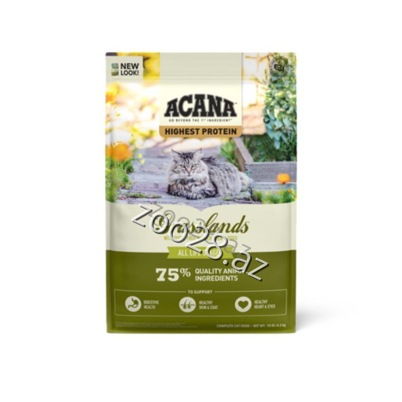 Acana Grasslands Cat Food with Duck, Chicken and Egg - Cats | Zoo28.az