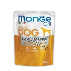 Monge Grill Adult Dog Toyuq Və Hind Quşu ilə 100 gr - İtlər