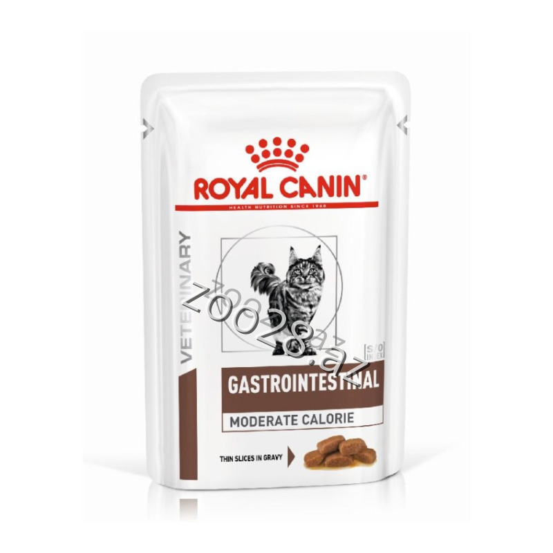 Royal Canin Gastrointestinal Moderate Calorie Pişiklərdə Həzm Pozuntusu Zamanı,85 qr - Pişiklər | Zoo28.az