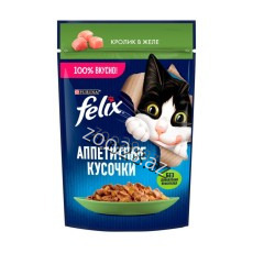 Felix Adult Cats Rabbit Jelly, 75 g