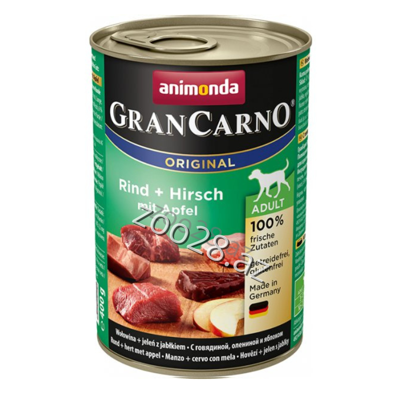 Animonda grancarno Adult Dog Beef and Deer Canned Food, 400 g - Dogs | Zoo28.az