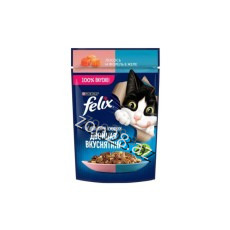 Felix Adult Cats Trout and Salmon Jelly, 75g