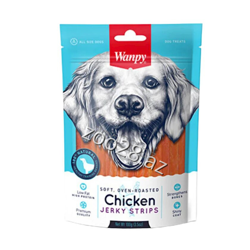Wanpy Jerky Strips with Chicken Meat 100 gr - Dogs | Zoo28.az