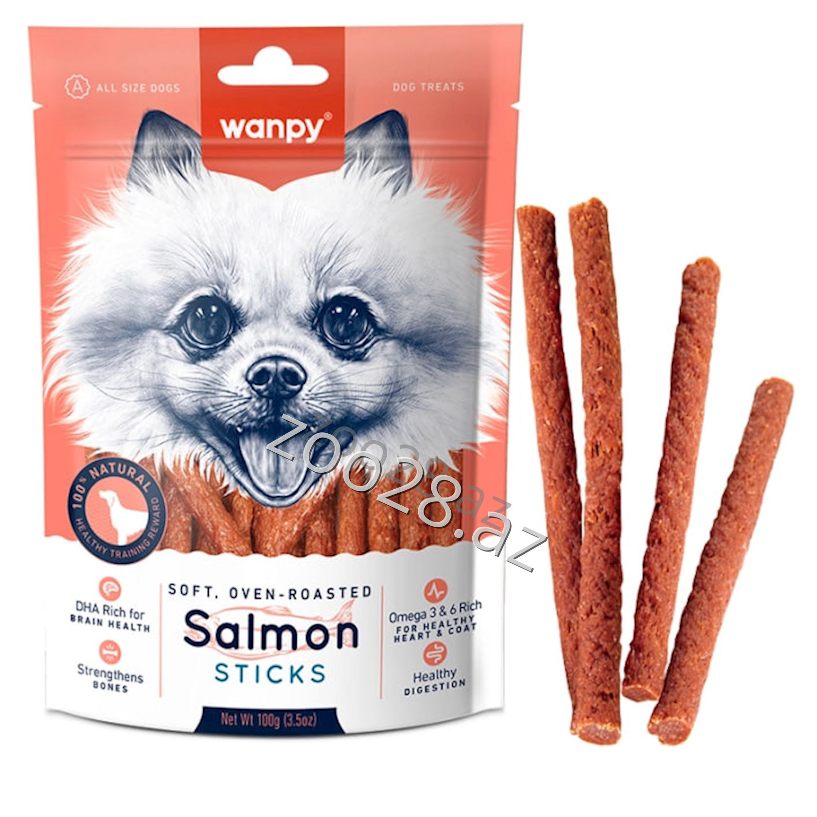 Wanpy Sticks Qızıl Balığ ilə 100 gr - İtlər | Zoo28.az