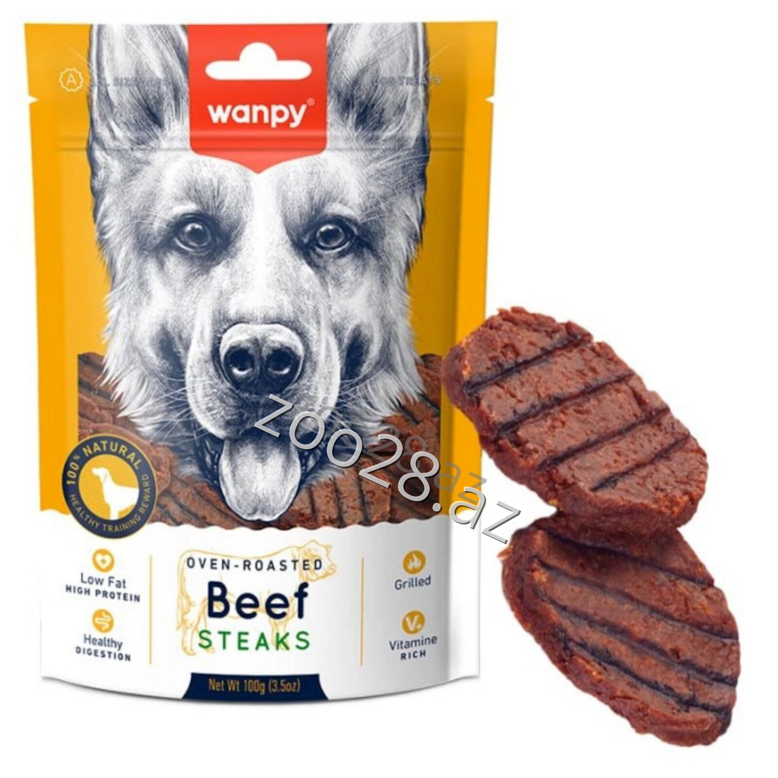 Wanpy Steaks  с говядиной 100 г - Собаки | Zoo28.az