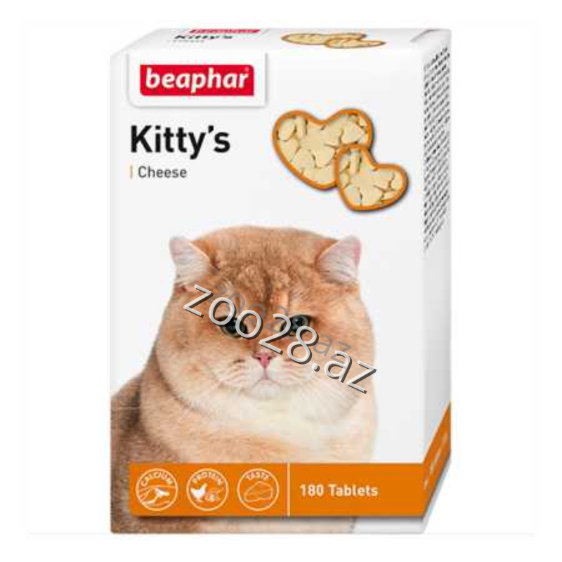 Beaphar Kitty's With Cheese, 180 tab - Cats | Zoo28.az