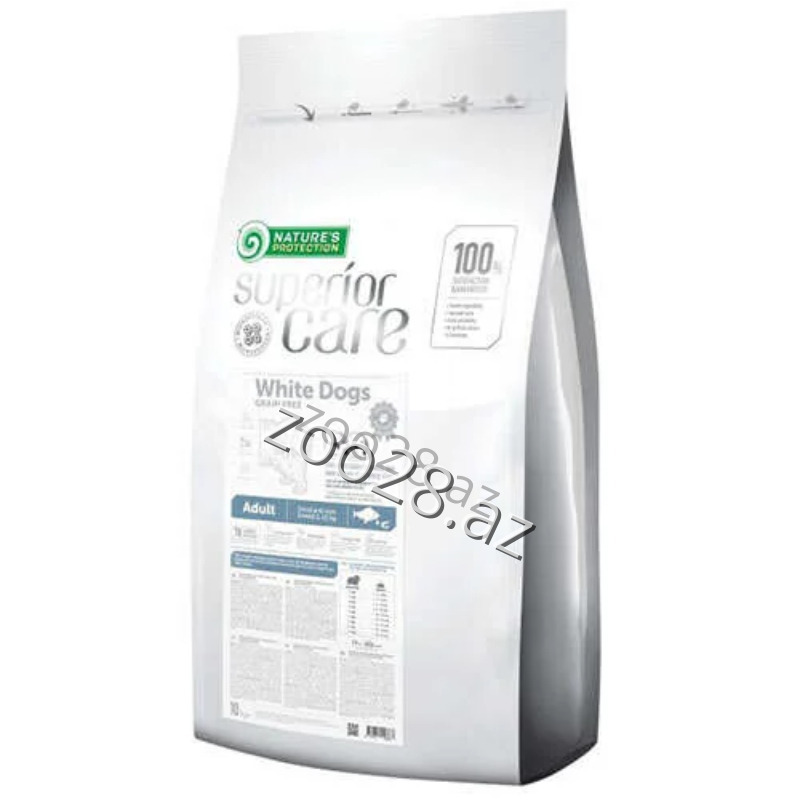 Natures Protection  White Dogs Adult С Белой Рыбой и Креветками 1.5 kg - Собаки | Zoo28.az