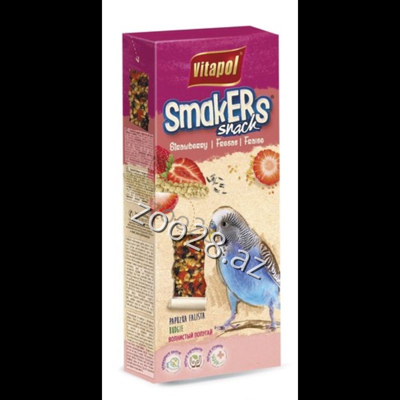 Vitapol Smakers Снек для волнистых попугайчиков со вкусом клубники, 90 г - Птицы | Zoo28.az