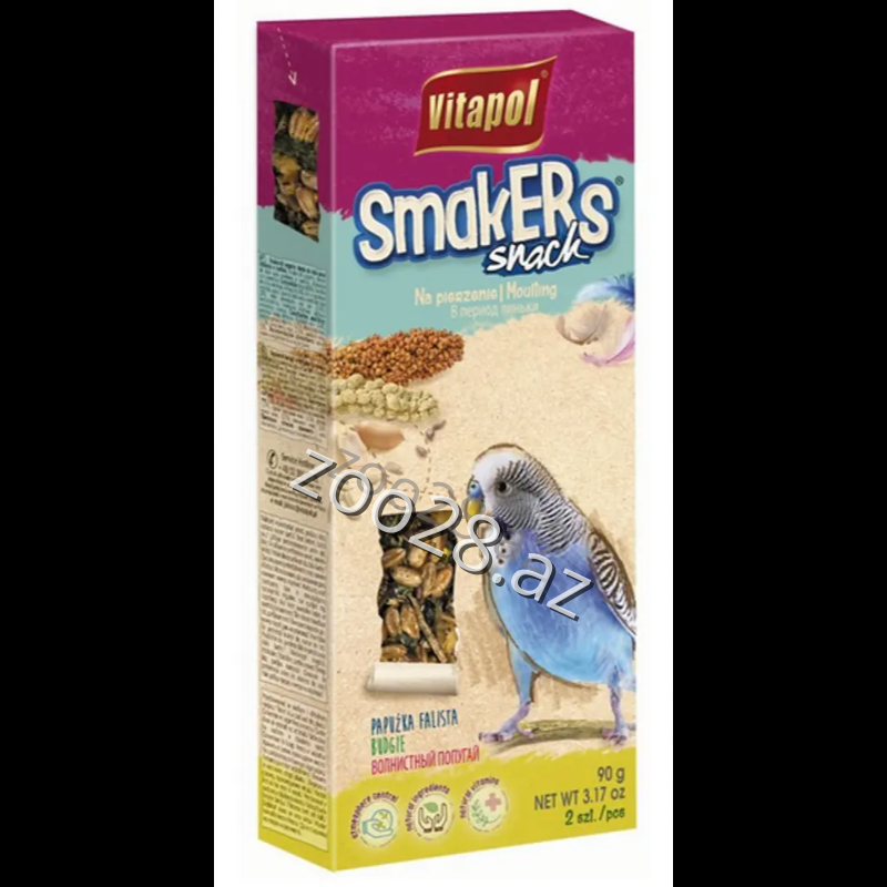 Vitapol Smakers Snack Budgie Moulting Period, 90 g - Birds | Zoo28.az