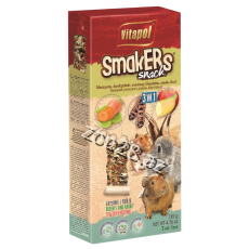 Vitapol Smakers Snack 3V1 Tərəvəz Carob Meyvə Rodents and Rabbit - Gəmiricilər