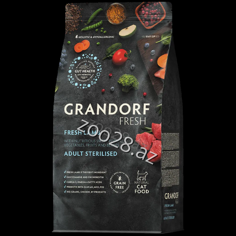 Grandorf Sterilised Quzu,1 kg - Pişiklər | Zoo28.az