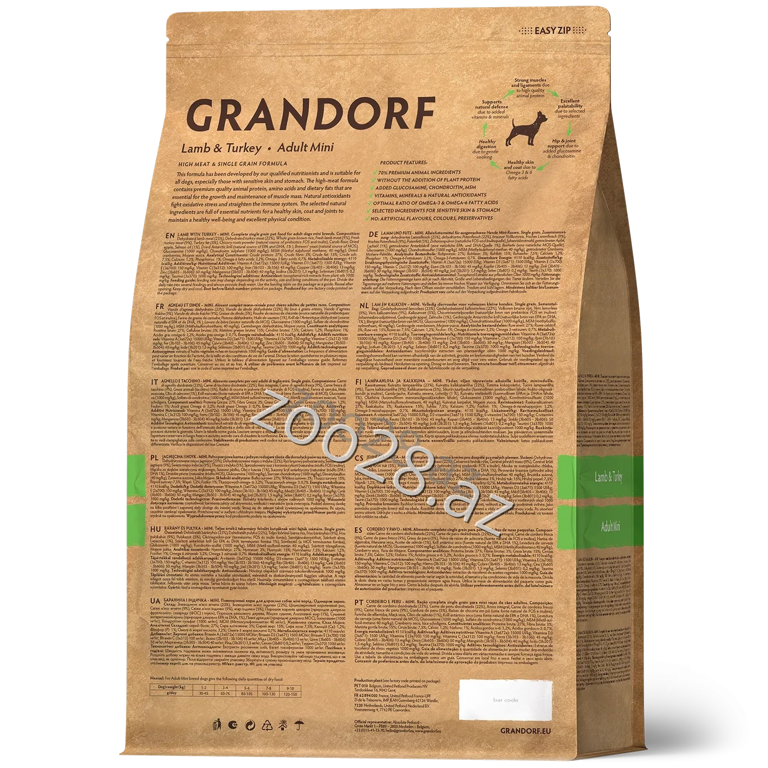 Grandorf Dog Mini Adult С Ягненкои и Индейкой - Собаки - Фото 2