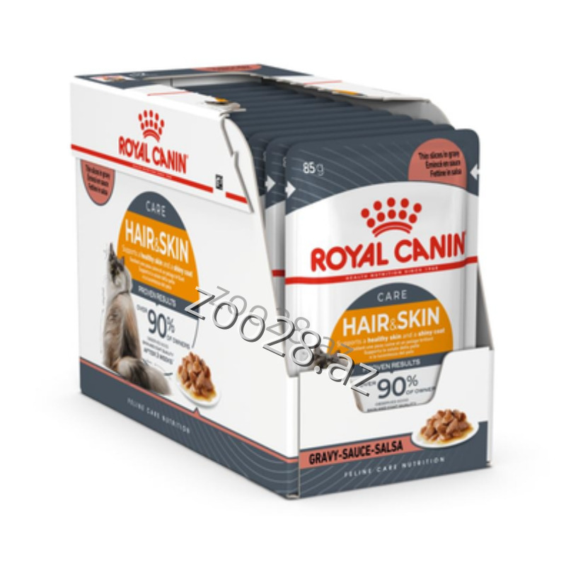 Royal Canin Hair And Skin Gravy   для взрослых кошек с кожей и шерстью, 85 г - Кошки - Фото 3