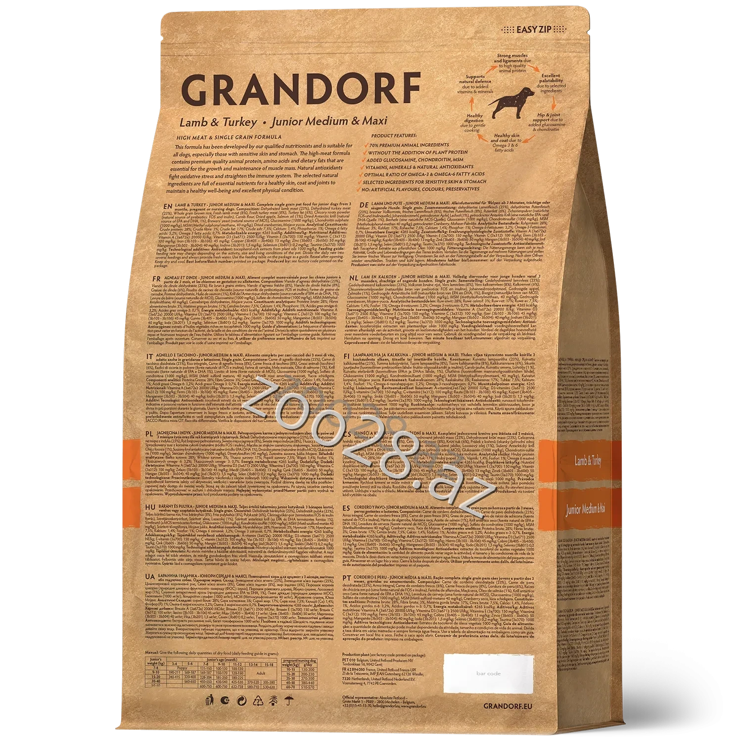 Grandorf Dog Maxi Medium Junior Lamb and Turkey Meat - Dogs - Photo 2
