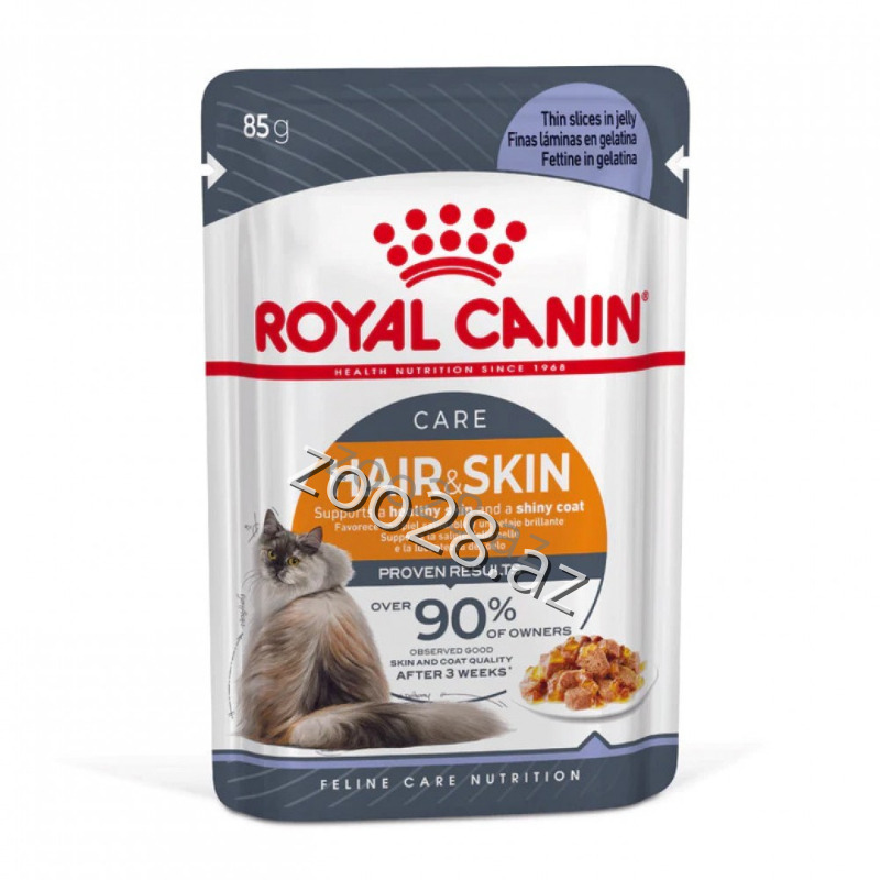 Royal Canin Hair And Skin Jelly  для Шерсти и Кожи Для Взрослых Кошек - Кошки - Фото 2