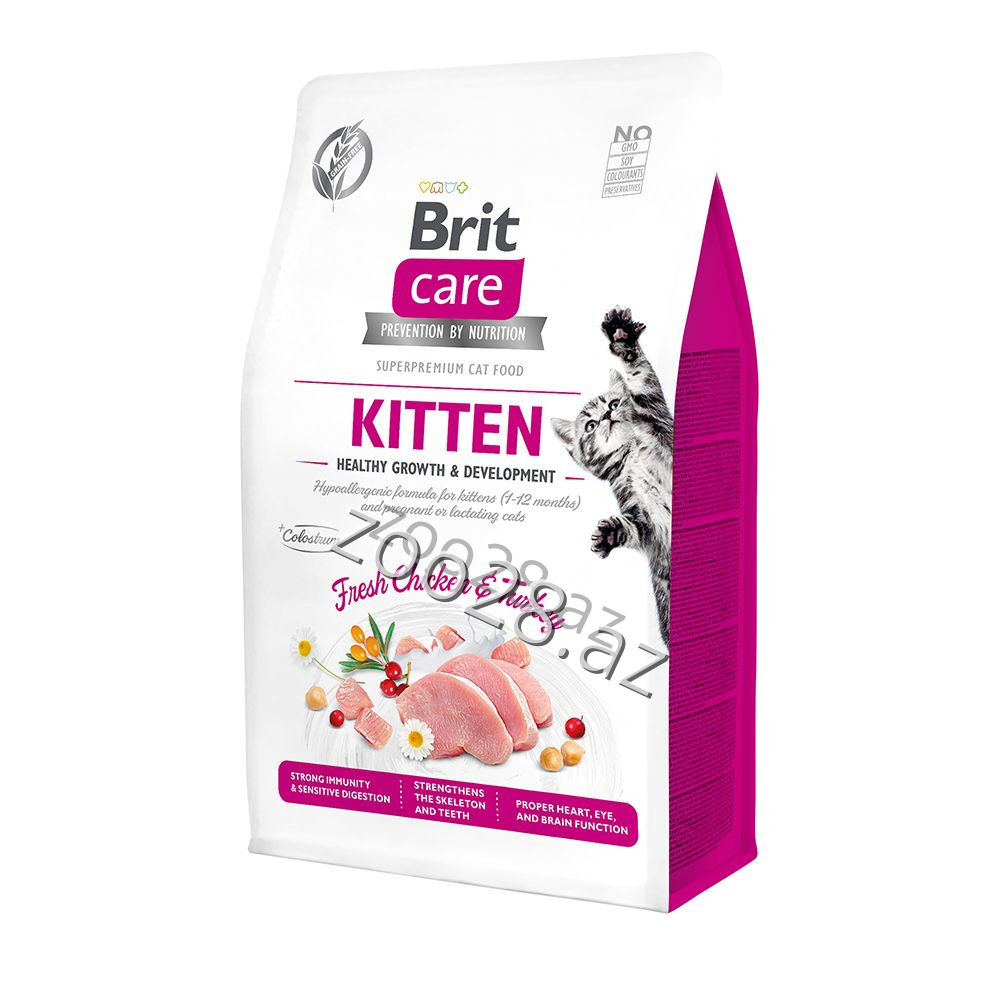 Brit Care Superpremium Kitten Bala Pişiklər  Üçün Toyuq Və Hind Quşu Əti İlə - Pişiklər - Şəkil 2