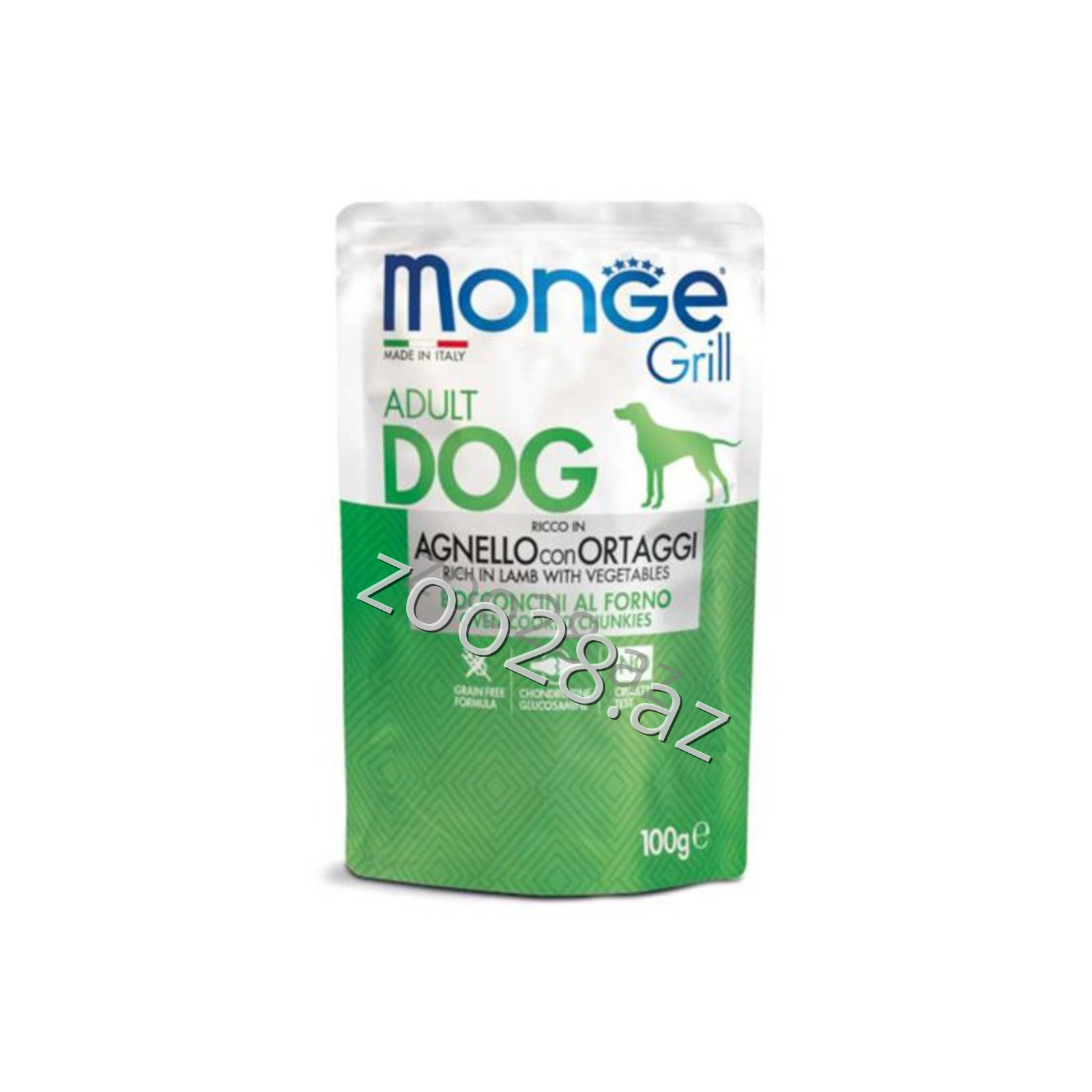 Monge Grill Adult Dog with Lamb and Vegetables 100g - Dogs | Zoo28.az