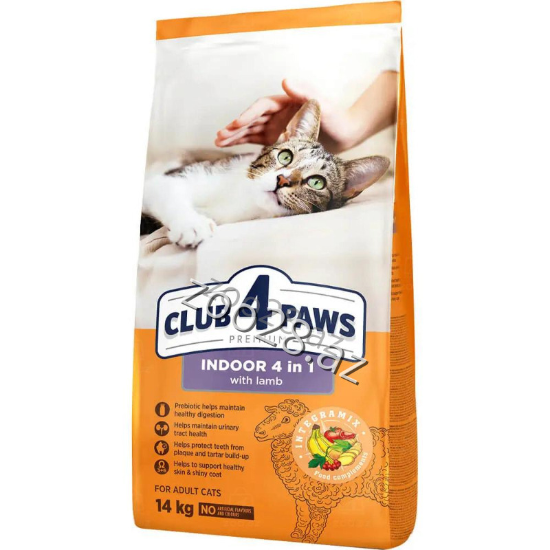 Club 4 Paws İndoor Quzu Əti İlə Yetkin Pişiklər Üçün - Pişiklər | Zoo28.az