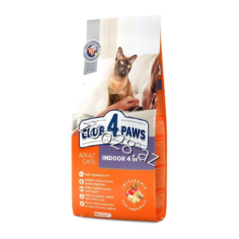Club 4 Paws İndoor Toyuq Əti İlə Yetkin Pişiklər Üçün - Pişiklər | Zoo28.az