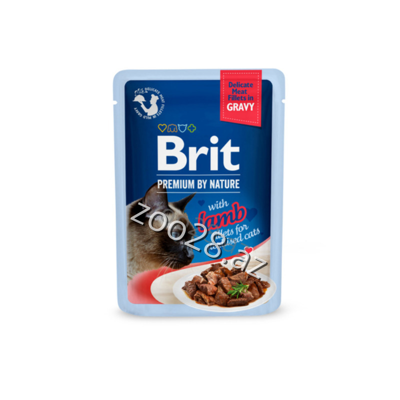 Brit Premium Sterilised Gravy with Lamb Meat, 85 g - Cats | Zoo28.az