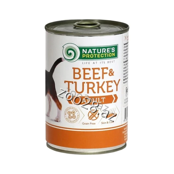 Natures Protection Konserv Adult Dog С Индейкой 400 gr - Собаки | Zoo28.az