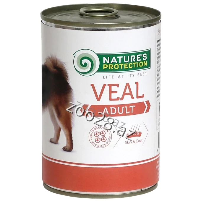 Natures Protection Konserv Adult Dog С Телятиной 400 g - Собаки | Zoo28.az