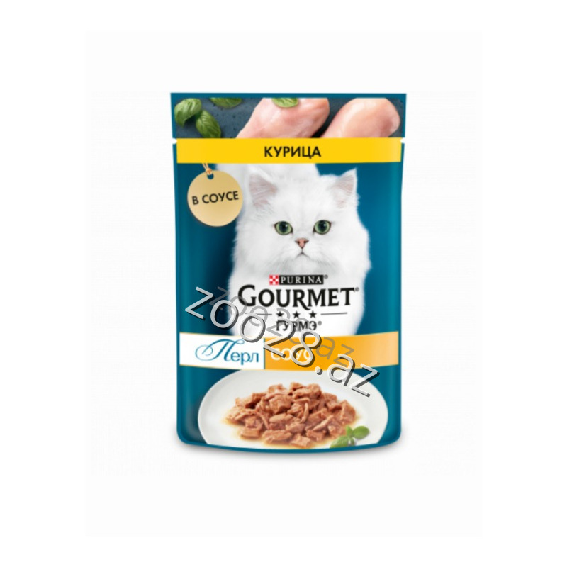 Gourmet для кошек с курицей, 75 г - Кошки | Zoo28.az