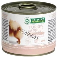 Natures Protection Canned Adult Dog Turkey Apple 200 g