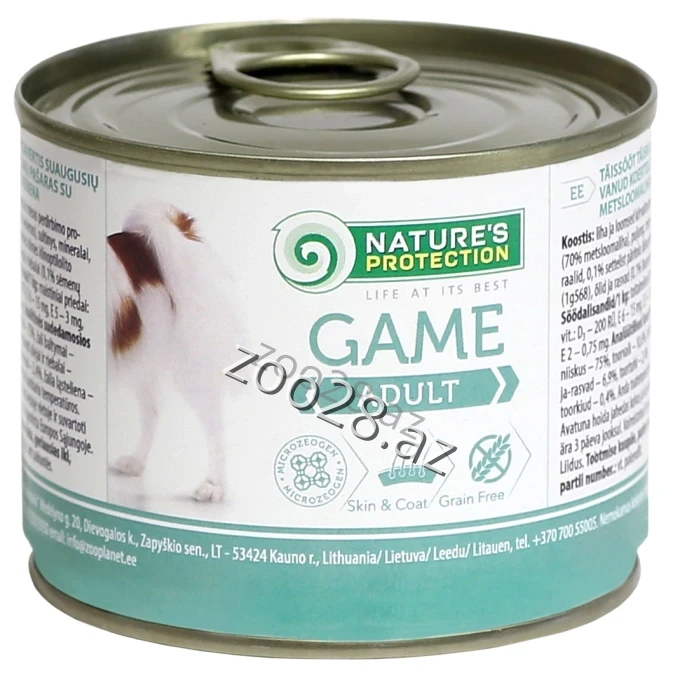 Natures Protection Konserv Adult Dog С Мясом Оленя  200 g - Собаки | Zoo28.az
