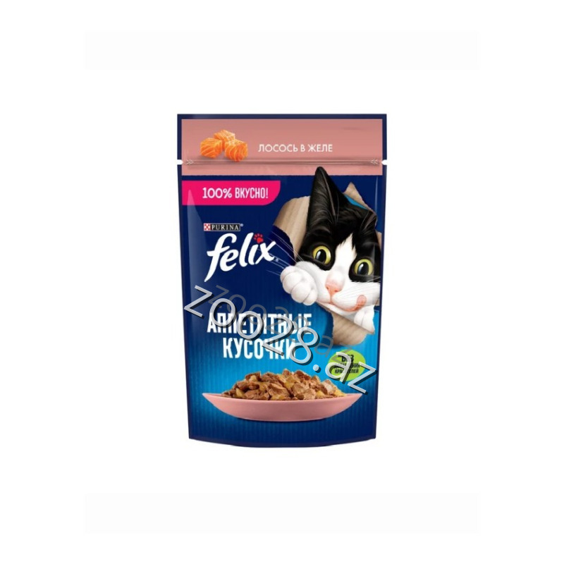 Felix Yetkin Salmon Jelly for Cats, 75 g - Cats | Zoo28.az