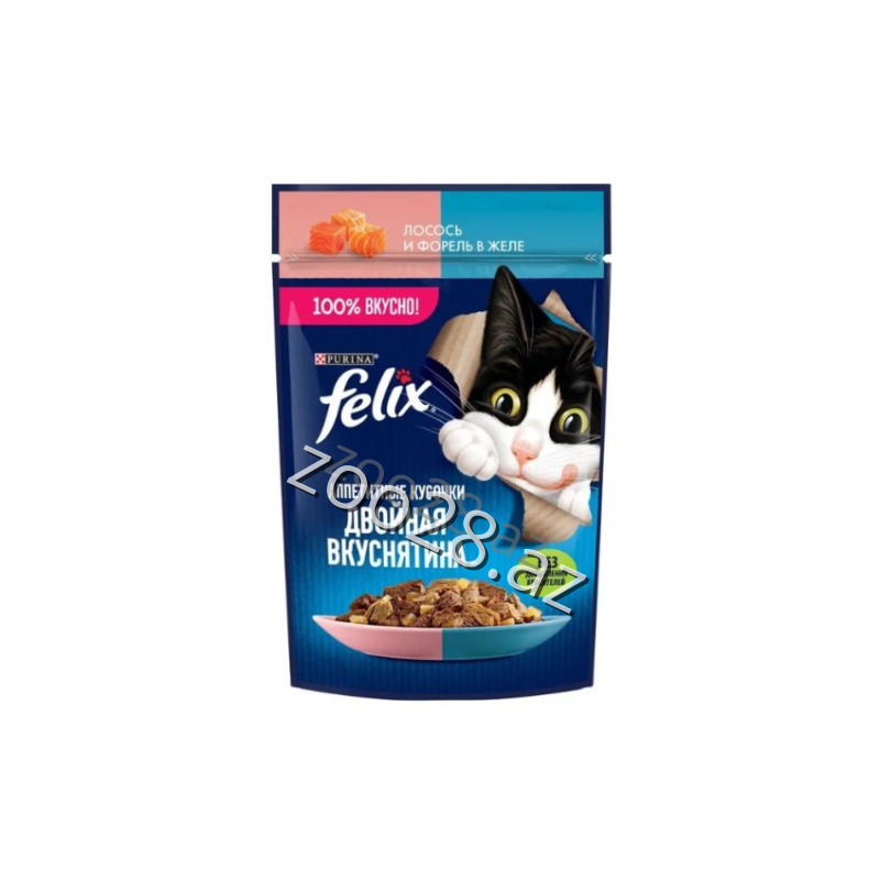 Felix Желе С Форелью И Лососем, 75г - Кошки | Zoo28.az