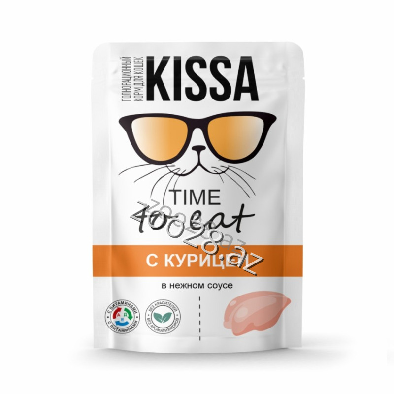 Kissa Toyuq Əti İlə Yetkin Pişiklər Üçün,75 qr - Pişiklər | Zoo28.az