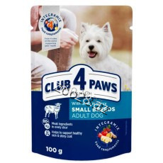 Club 4 Paws Small Breeds Adult Dog Lamb Meat Sauce 100 gr - Dogs