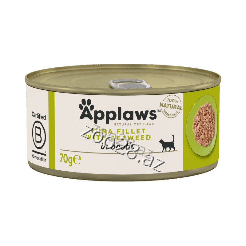 Applaws Yetkin Pişiklər Üçün Tuna Filesi Dəniz Yosunu İlə, 70 qr - Pişiklər | Zoo28.az