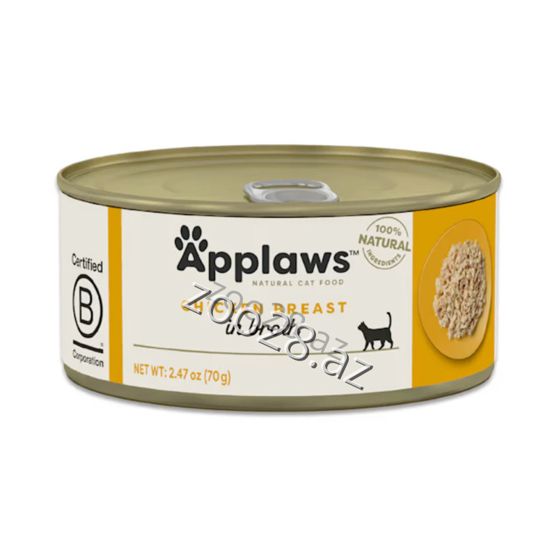 Applaws Yetkin Pişiklər Toyuq Sinə Əti İlə, 70 qr - Pişiklər | Zoo28.az
