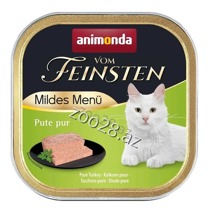Animonda Vom Feinsten Mildes Menu For Infertile Cats With Turkey Meat, 100 g - Cats | Zoo28.az