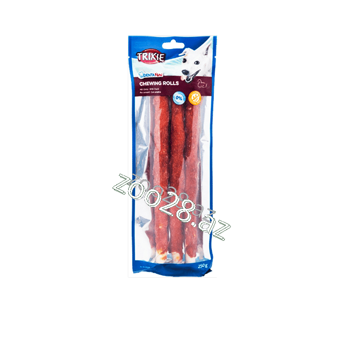 Рулетики жевательные Trixie Denta Fun с мясом утки 250гр - Собаки | Zoo28.az