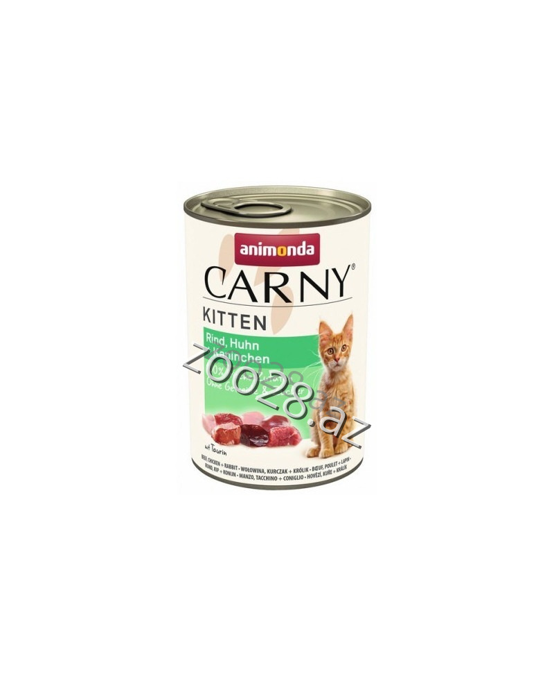 Animonda Carny Kitten Cat Food For Cats With Meat, Chicken And Rabbit, 400 g - Cats | Zoo28.az