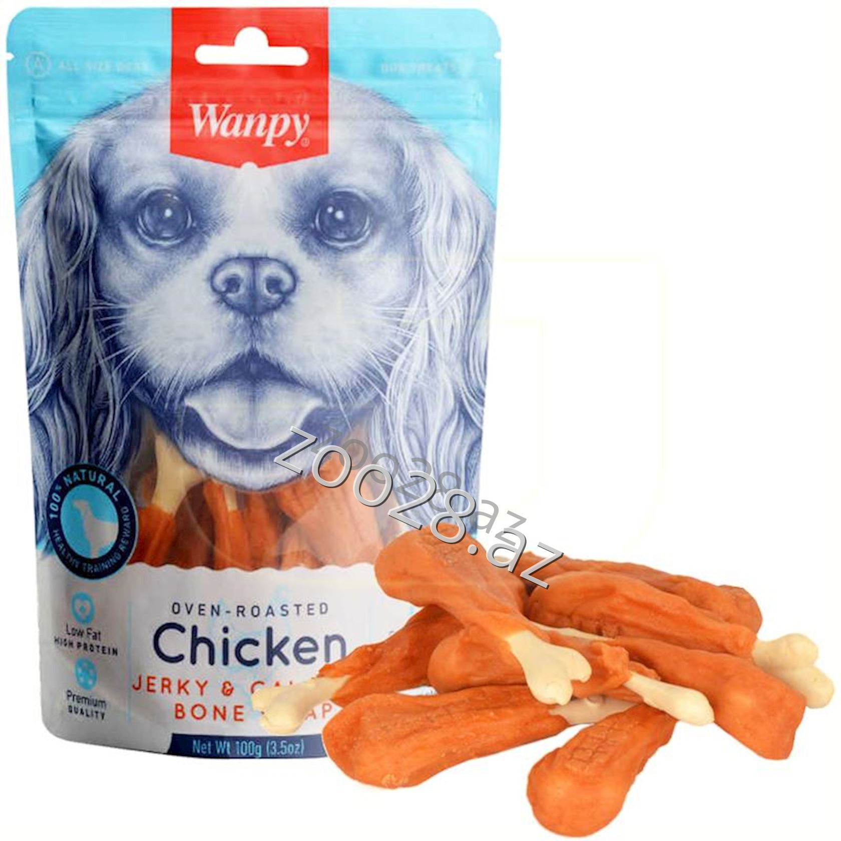 Wanpy  Jerky Calsium Bone Wrap  с куриным мясом 100 гр - Собаки | Zoo28.az