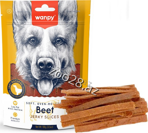 Wanpy Jerky Slices  с говядиной 100 г - Собаки | Zoo28.az