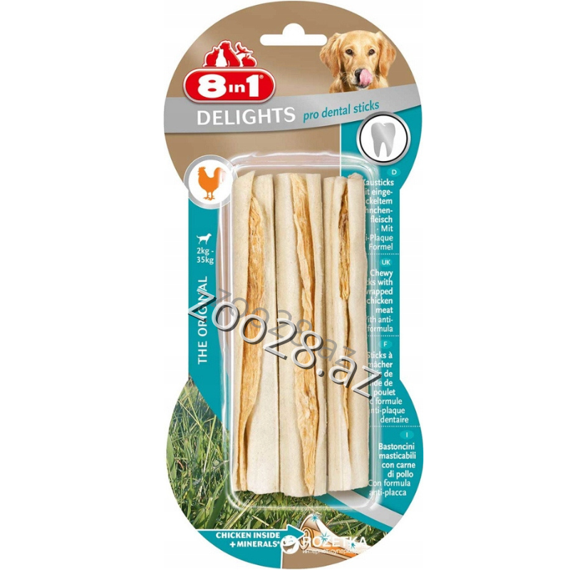 8in1 dental sticks 75гр. - Собаки | Zoo28.az