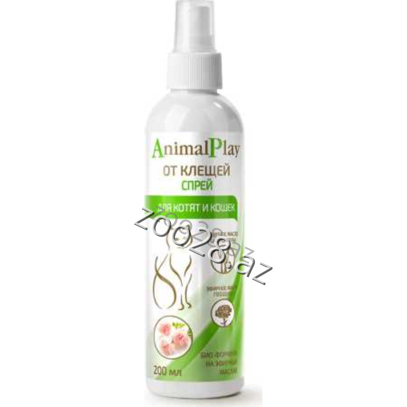 Animal Play Antiparazit Spray Pişiklər Üçün,200 ml - Baytarlıq | Zoo28.az