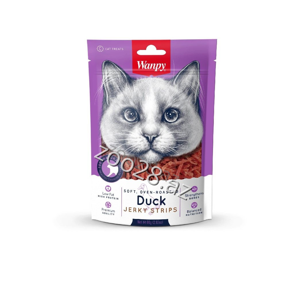Wanpy Duck Jerky Strips 80gr - Pişiklər | Zoo28.az