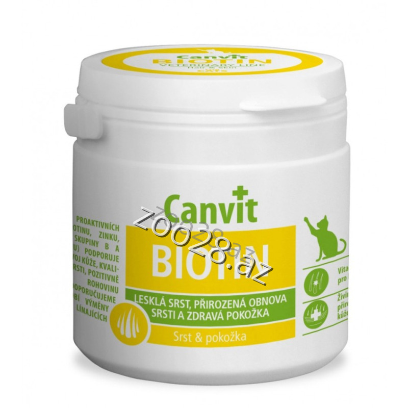Canvit Biotin Pişiklər Üçün, 100 tab - Pişiklər | Zoo28.az