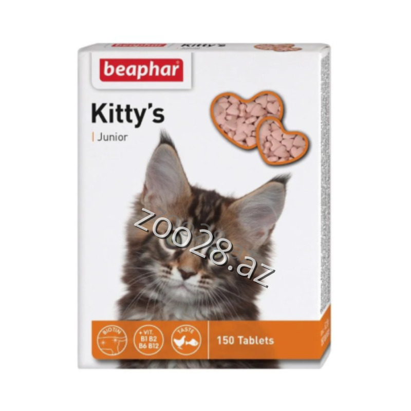 Beaphar Kitty's Junior, 150 таб. - Кошки | Zoo28.az
