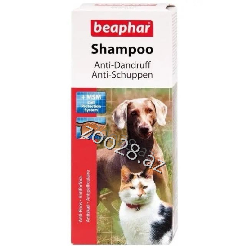 Beaphar Anti-Dandruff Shampoo for Dogs and Cats, 200 ml - Dogs | Zoo28.az