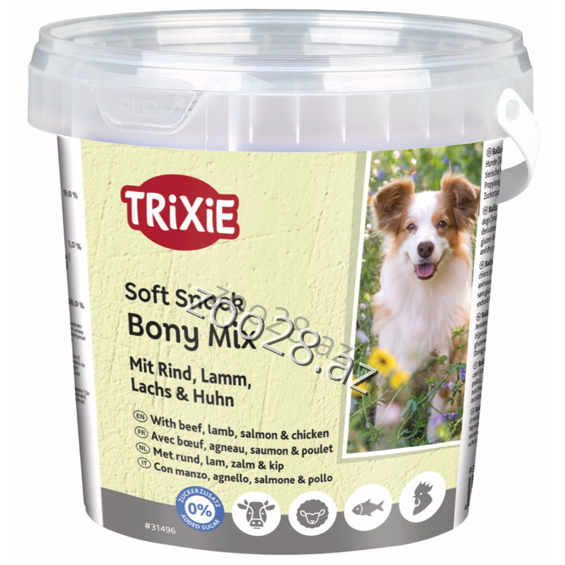 Trixie Soft Snack Bony Mix Beef,Lamb, Salmon, Chicken 500 g - İtlər | Zoo28.az
