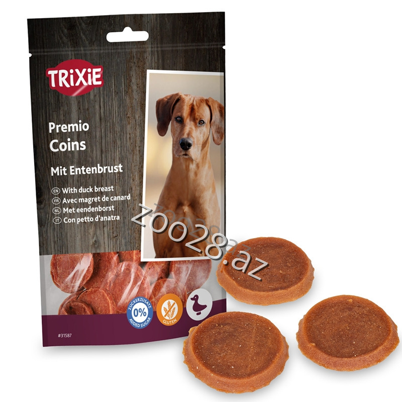 Trixie Premio Coins Duck Breast,80 qr - İtlər | Zoo28.az